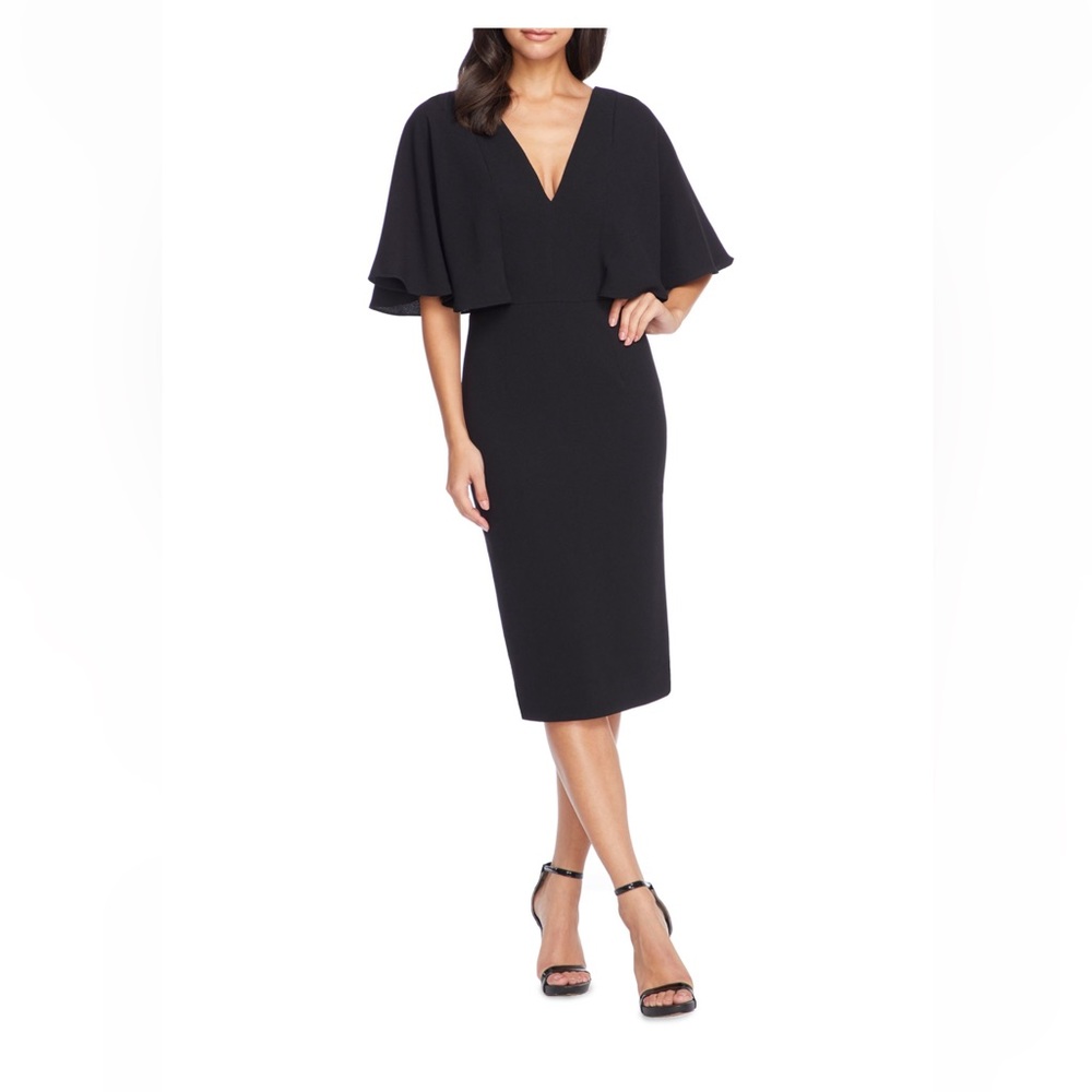 🆕 NWT Dress the Population Louisa Flutter Sleeve Dress